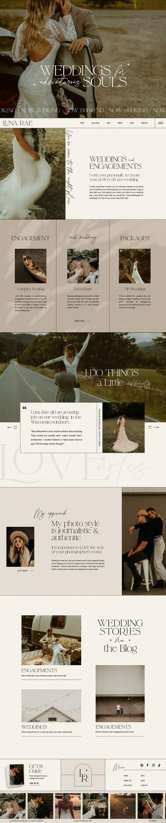 Luna Rae Showit Creative Website Template