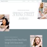 Spring Street Showit template for med spas, aestheticians, and beauty brands