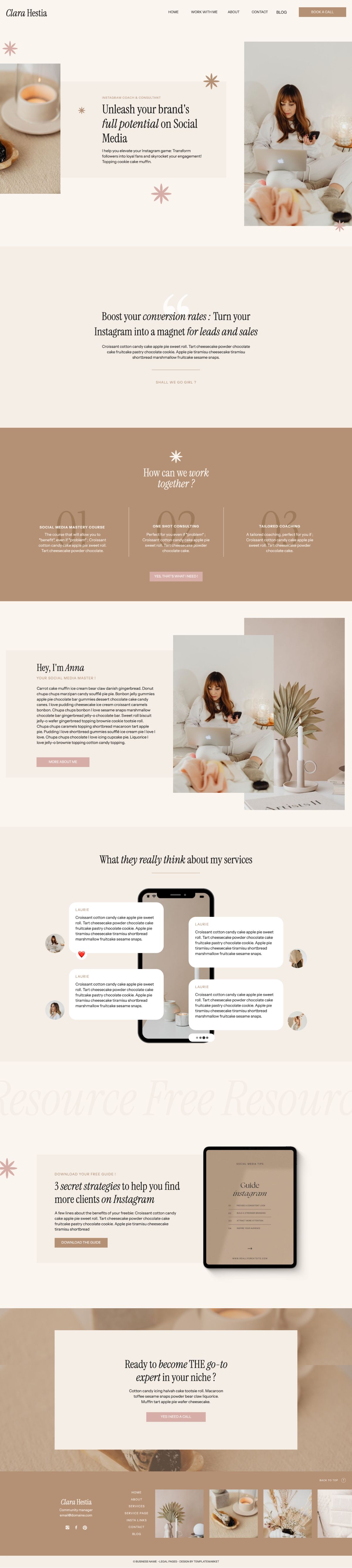 Hestia- Template Showit – Design Market 1200px