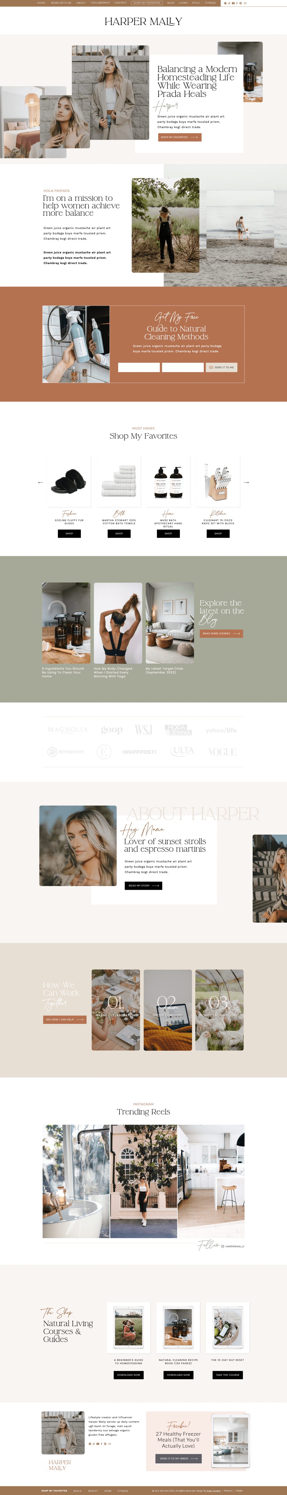 Harper Mally - Showit Creative Website Template