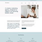 creative agency website template with an editorial design