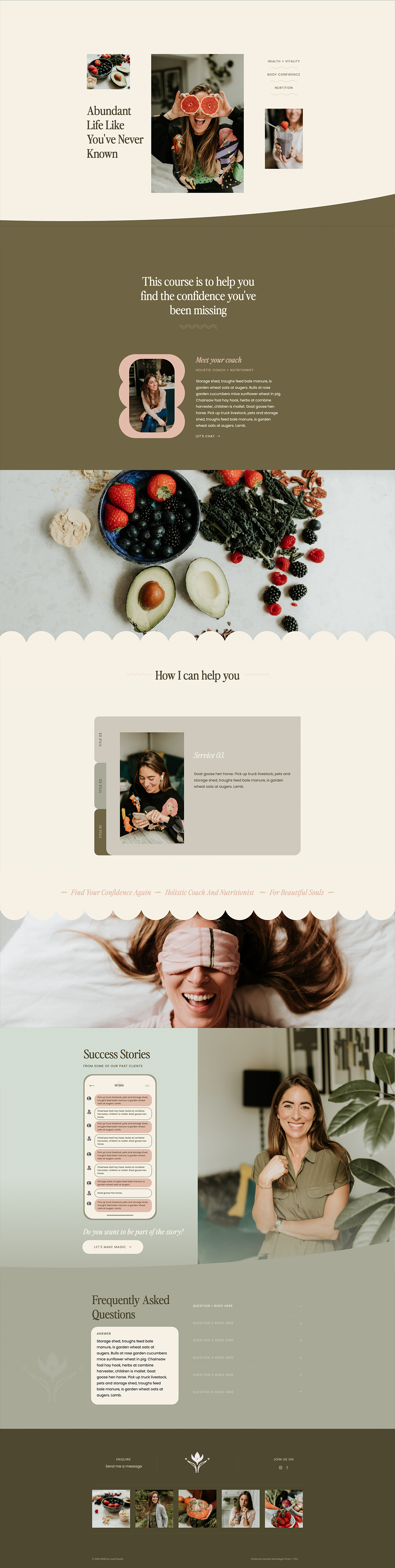 Soft holistic website deisng.