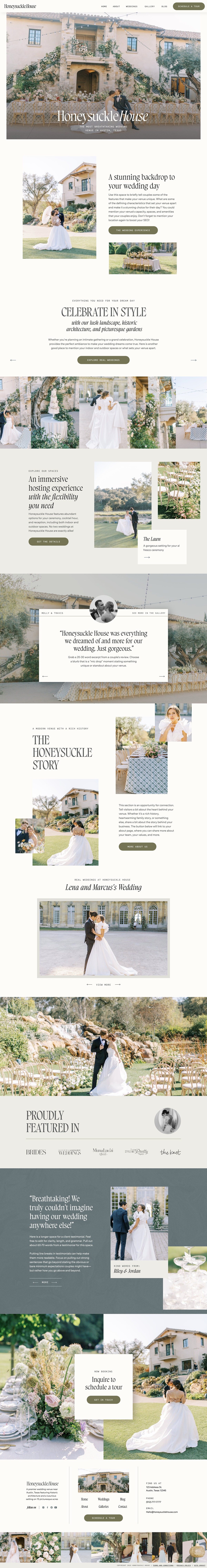 Honeysuckle House website template home page