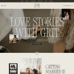 Bold Showit website template for wedding photographers