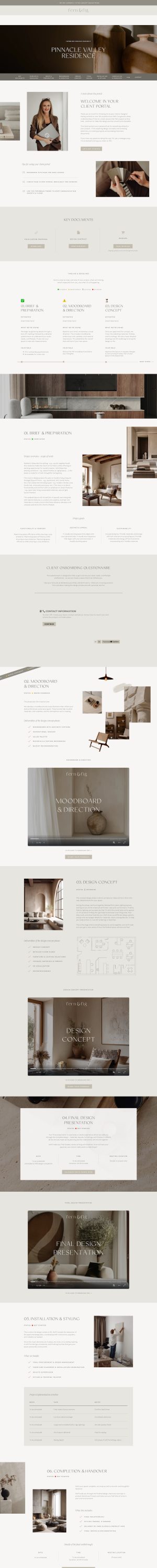 Fern & Fig Interior Designer Client Portal - Showit Creative Website ...