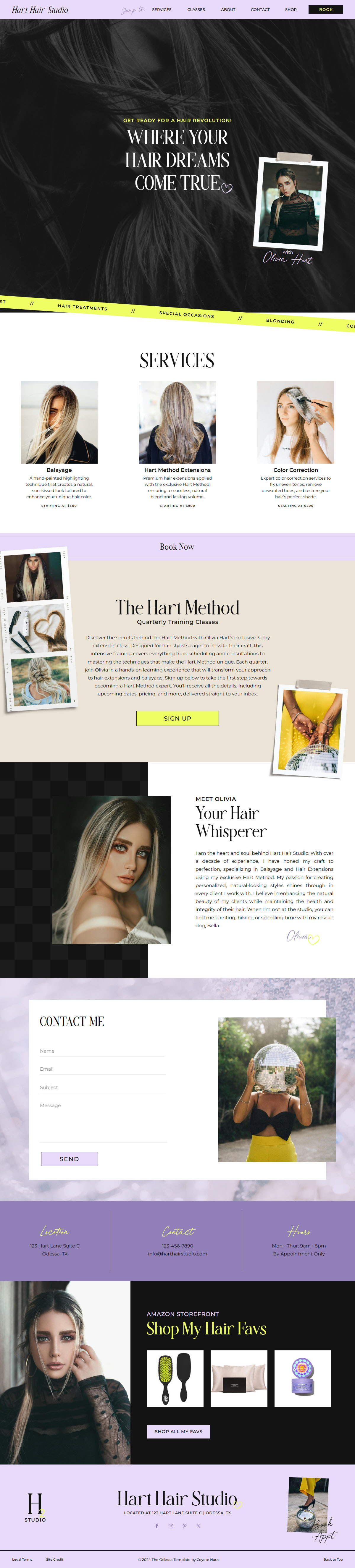 The Odessa Showit Template