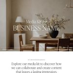 Screenshot of Media Kit and Press Page for Interior Designers