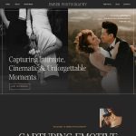 Ember Showit template for wedding and boudoir photographers, full desktop homepage mockup