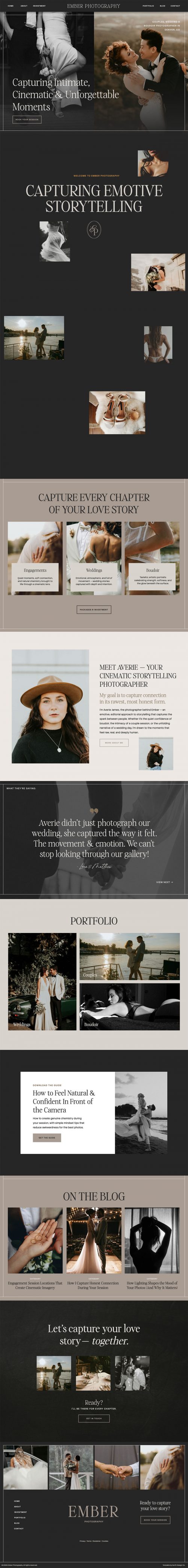 Ember - Showit Creative Website Template