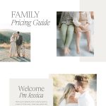 A Showit website template of a photographers family pricing guide.