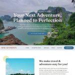desktop view of epic getaways travel website template