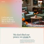Aurora therapist Showit website template featuring a colourful editorial design, therapy services, resources, testimonials and mental health content.