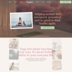 Template Yogini for yoga teachers, wellness practitioners