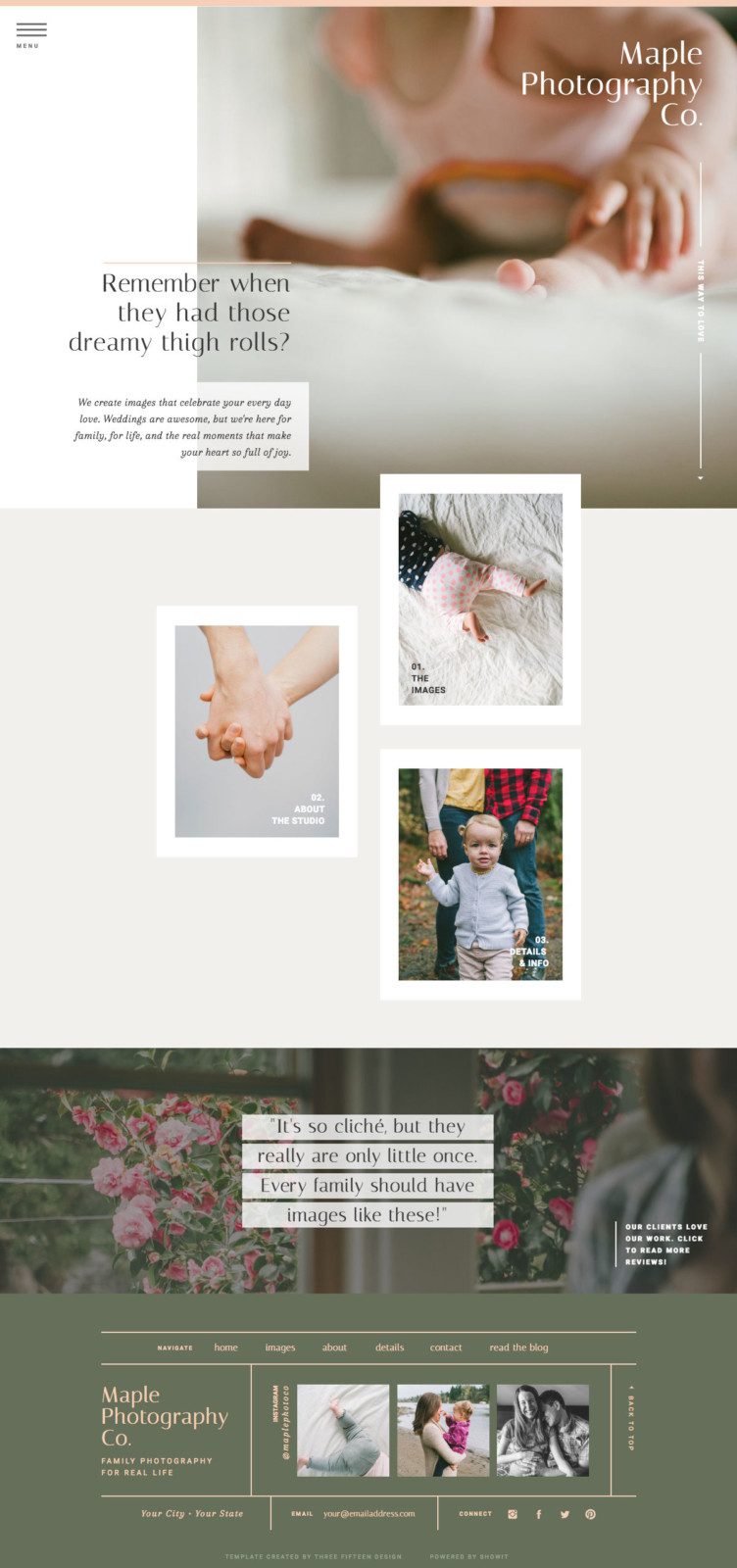 Maple - Showit Creative Website Template