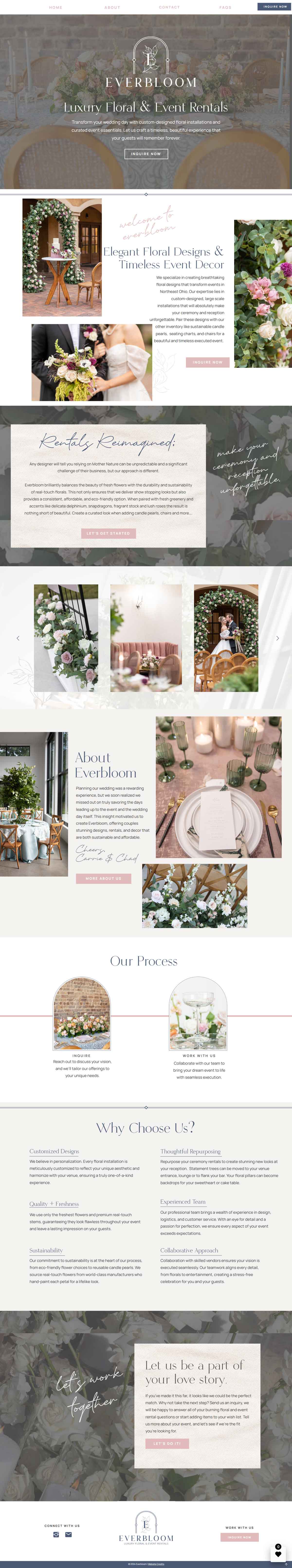 Floral Design Showit Website